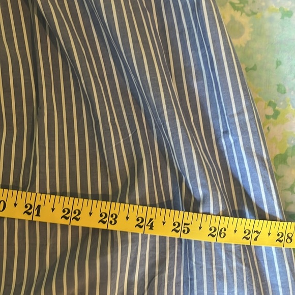 LOFT | Striped Spaghetti Strap Blue & White Maxi Dress Size Large Classic Cotton - Picture 9 of 11